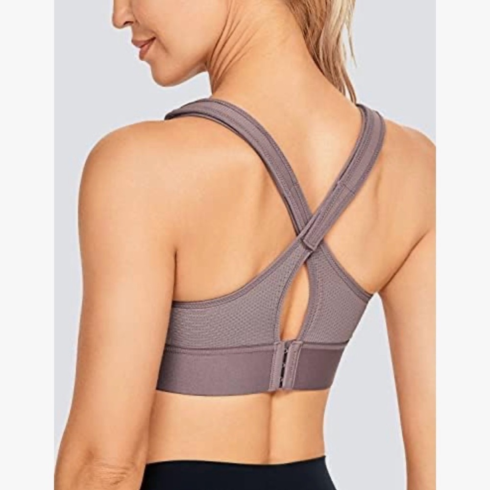 Syrokan Women's High Impact Zipper Front Adjustable Straps Strap 34c View 3